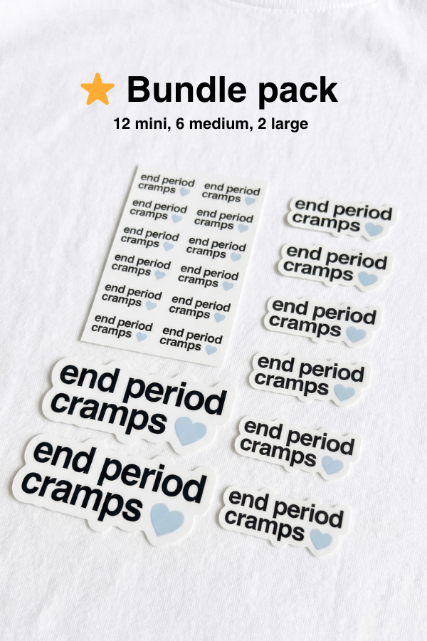 end period cramps sticker packs
