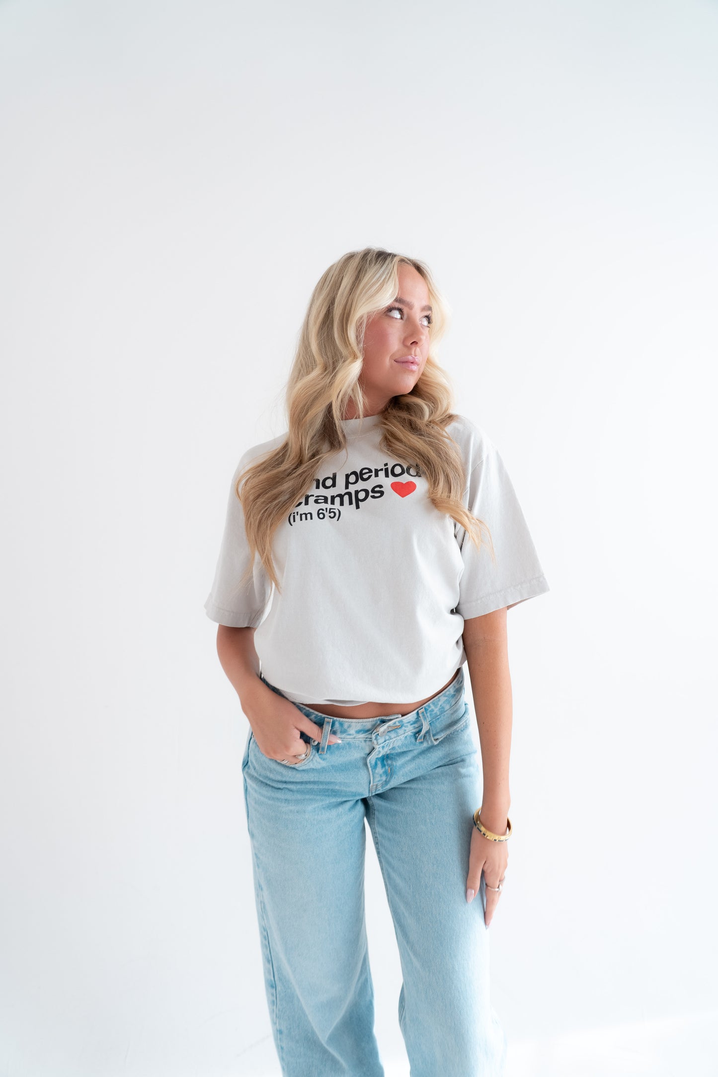 end period cramps cement tee (red heart)
