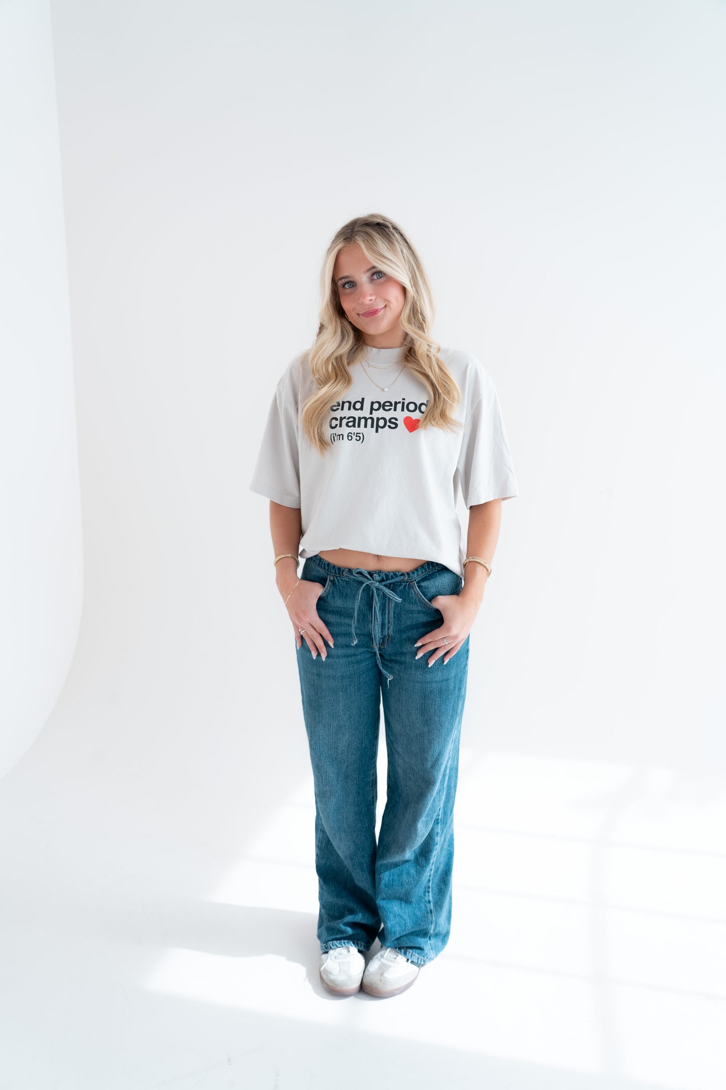 end period cramps cement tee (red heart)