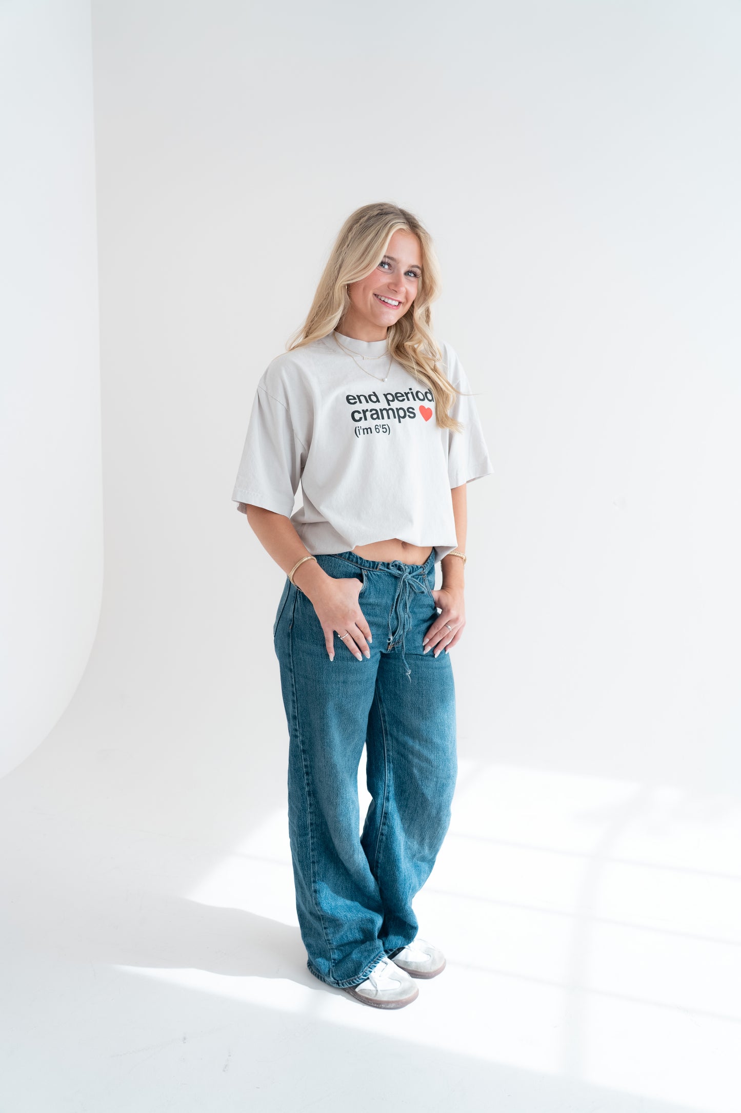 end period cramps cement tee (red heart)