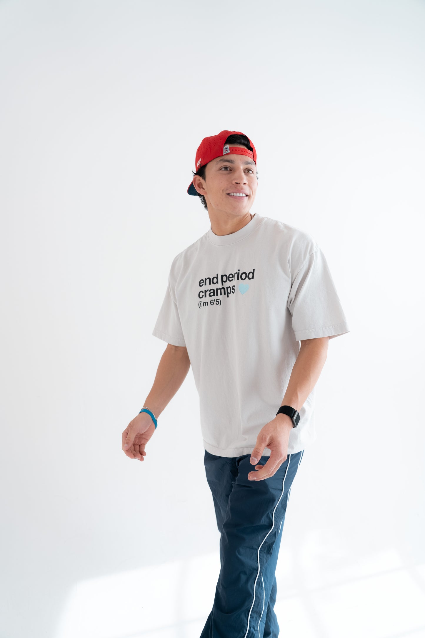 end period cramps cement tee (blue heart)