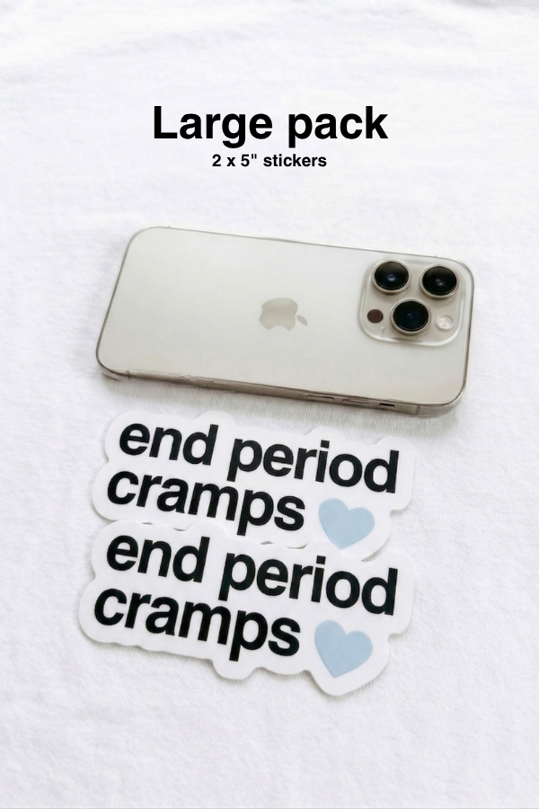 end period cramps sticker packs