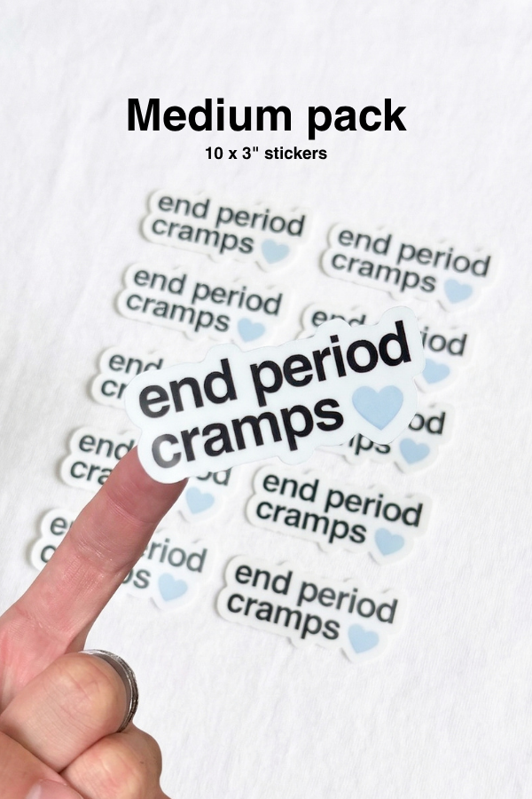 end period cramps sticker packs